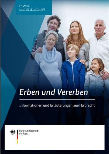 Cover der Broschüre "Erben und Vererben"