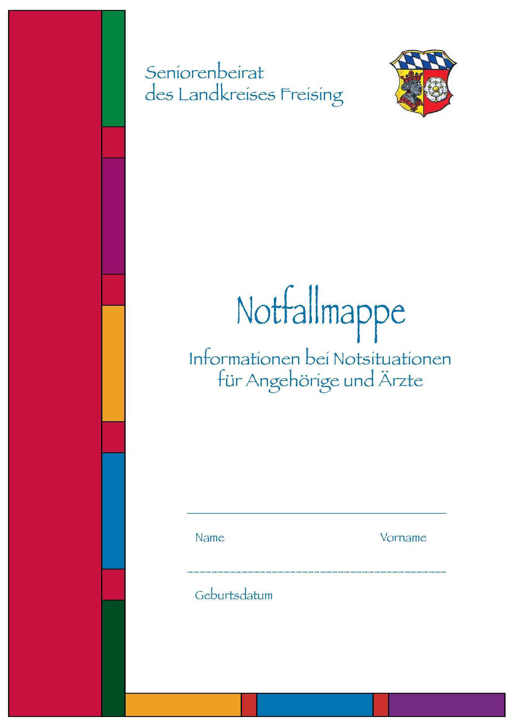 Freisinger Notfallmappe Cover Freisinger Notfallmappe